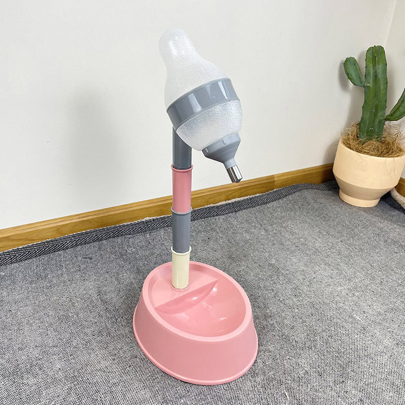 Adjustable Height Automatic Pet Water Dispenser Feeder Bowl