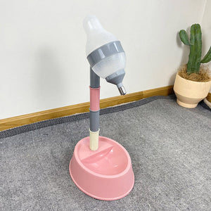 Adjustable Height Automatic Pet Water Dispenser Feeder Bowl