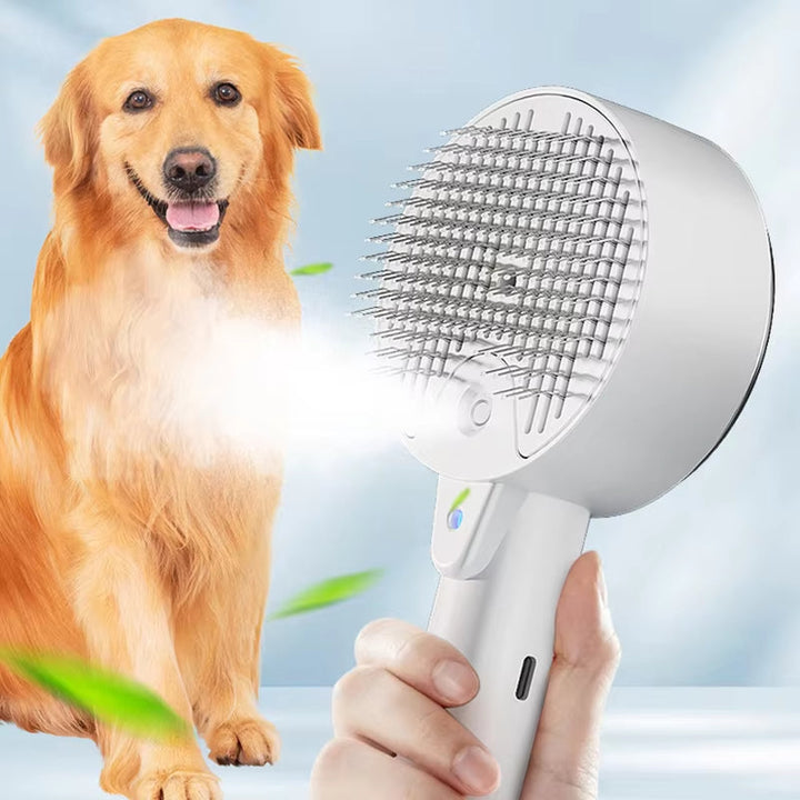 The Ultimate Pet Grooming Tool: 3 In 1 Electric Steam Pet Grooming Massage Brush